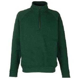 WSC Quarter Zip Unisex Sweatshirt in Dark Green